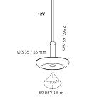 Sway Pendant 100-230V   -  Pearl Grey