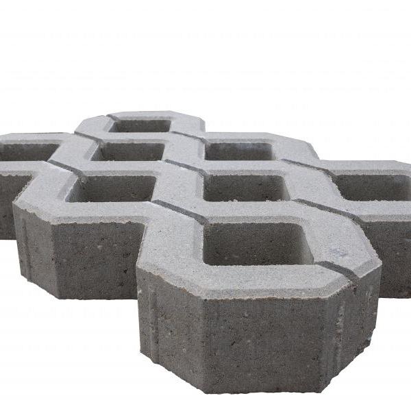 Gras betontegel 40x60x10cm grijs