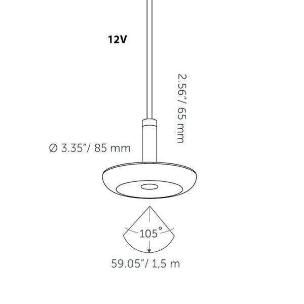 Sway Pendant 100-230V   -  Pearl Grey